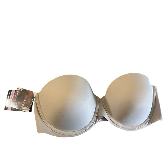 Maidenform Strapless Lift Bra 38D NWT Tan SmartZone Shaping Stay-Up Band - Picture 2 of 8